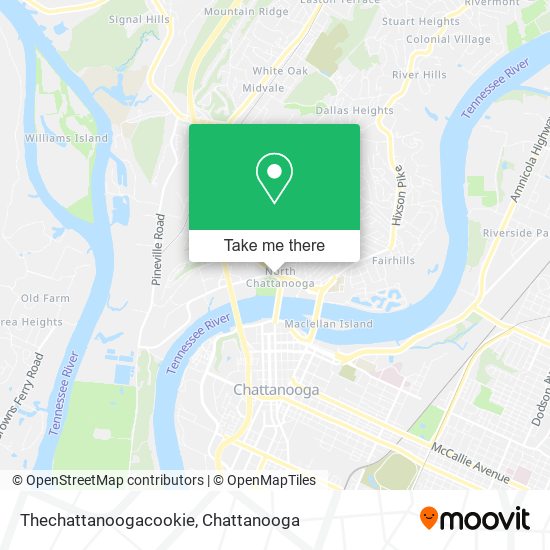 Thechattanoogacookie map