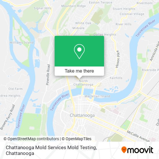 Chattanooga Mold Services Mold Testing map