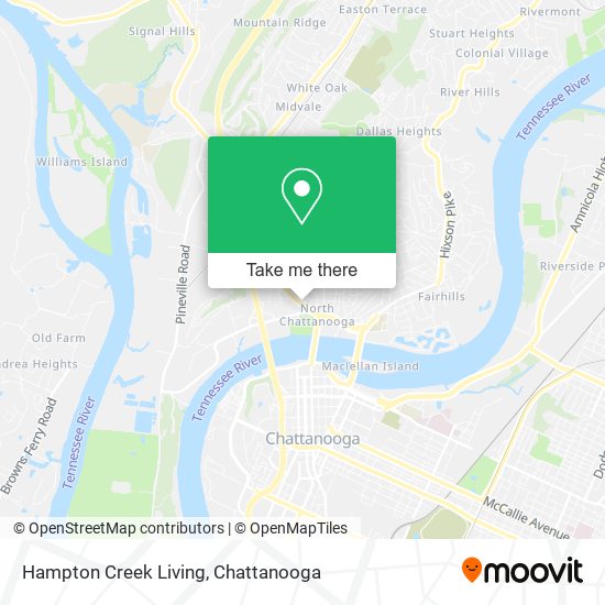 Hampton Creek Living map