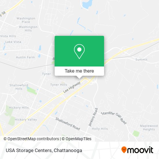 USA Storage Centers map