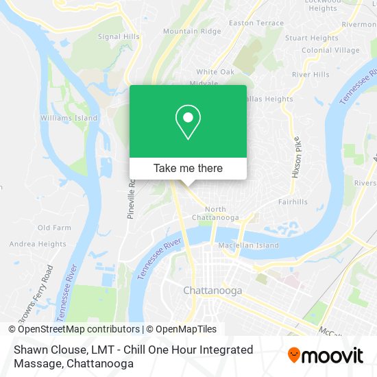 Mapa de Shawn Clouse, LMT - Chill One Hour Integrated Massage