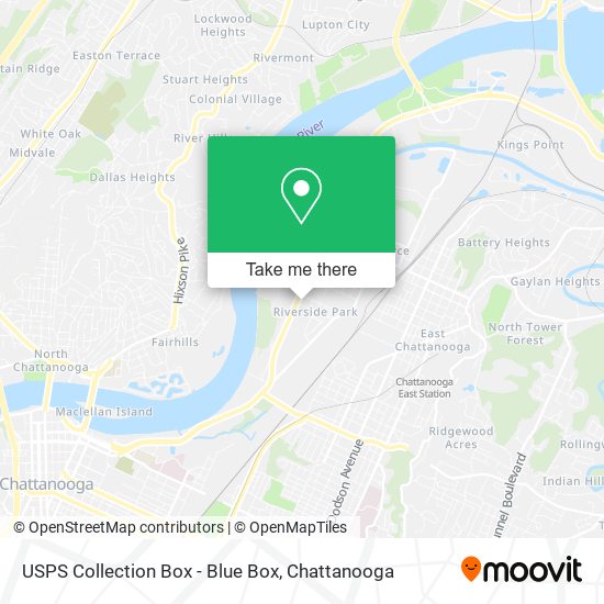 USPS Collection Box - Blue Box map