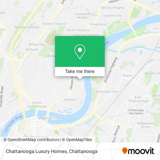 Chattanooga Luxury Homes map