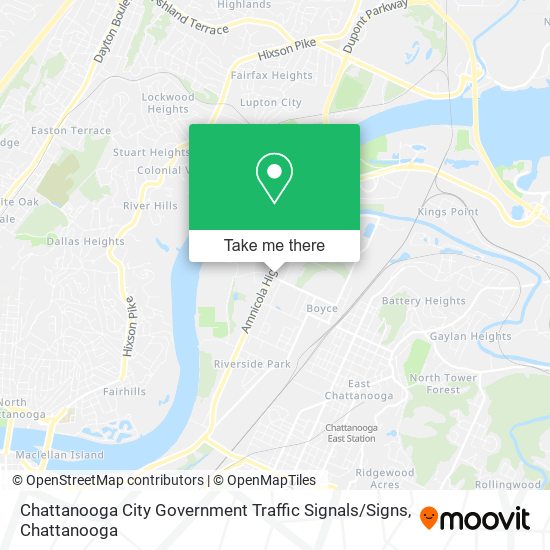 Chattanooga City Government Traffic Signals / Signs map