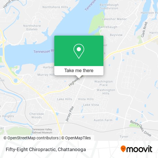 Fifty-Eight Chiropractic map