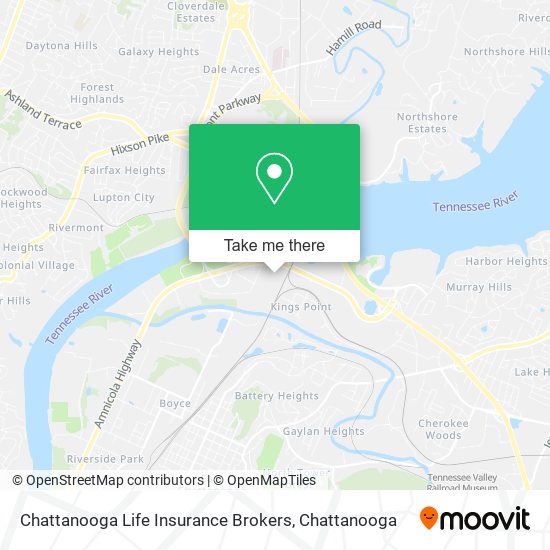Chattanooga Life Insurance Brokers map