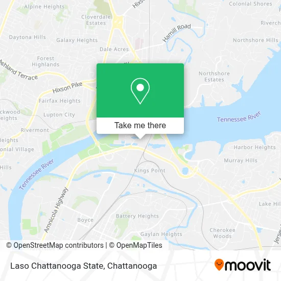 Laso Chattanooga State map