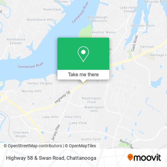Highway 58 & Swan Road map
