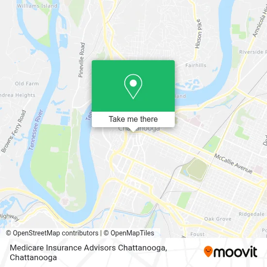 Medicare Insurance Advisors Chattanooga map