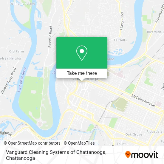 Vanguard Cleaning Systems of Chattanooga map