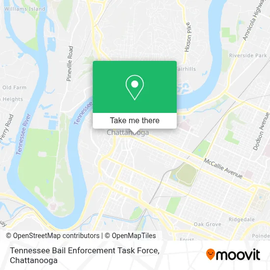 Tennessee Bail Enforcement Task Force map
