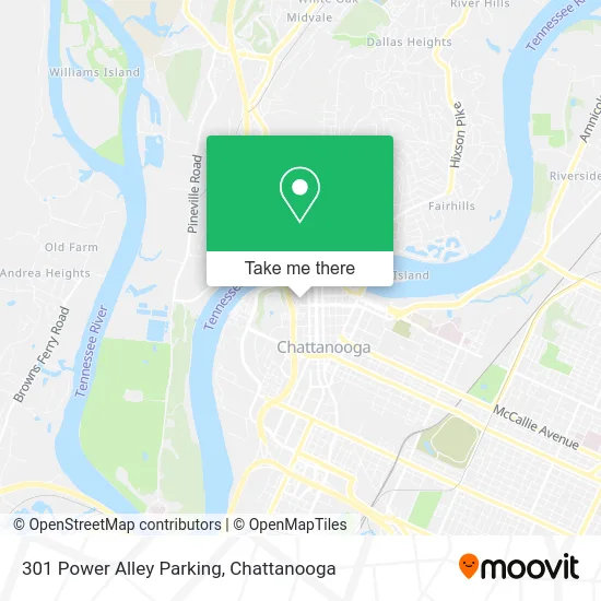 301 Power Alley Parking map