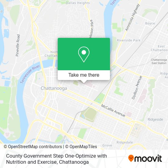 County Government Step One-Optimize with Nutrition and Exercise map