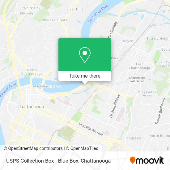 USPS Collection Box - Blue Box map