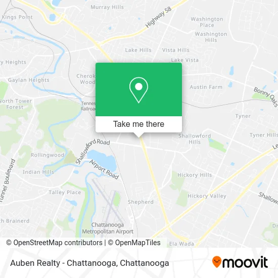 Auben Realty - Chattanooga map