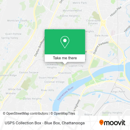 USPS Collection Box - Blue Box map