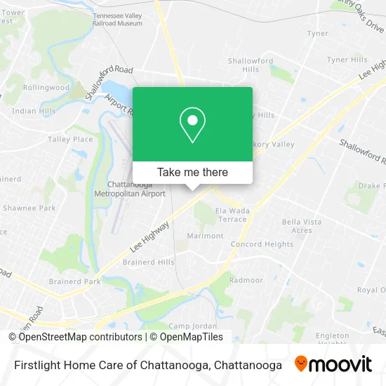Firstlight Home Care of Chattanooga map