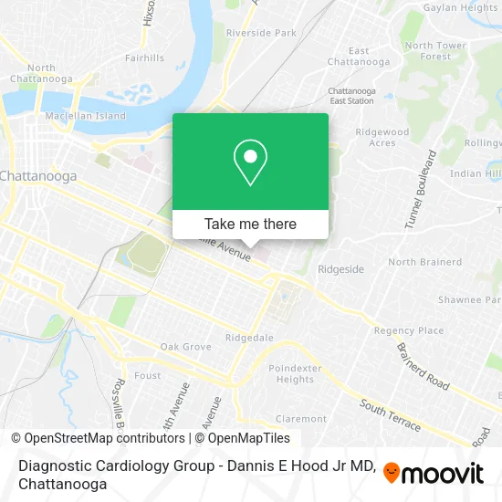 Diagnostic Cardiology Group - Dannis E Hood Jr MD map
