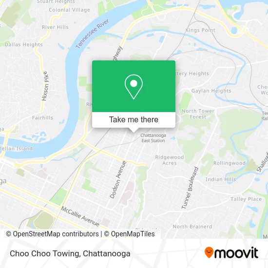 Choo Choo Towing map