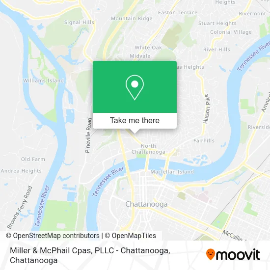 Mapa de Miller & McPhail Cpas, PLLC - Chattanooga