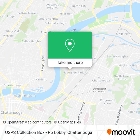 USPS Collection Box - Po Lobby map