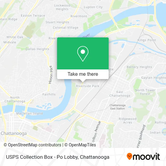 Mapa de USPS Collection Box - Po Lobby