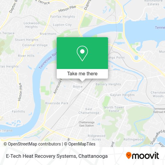 E-Tech Heat Recovery Systems map