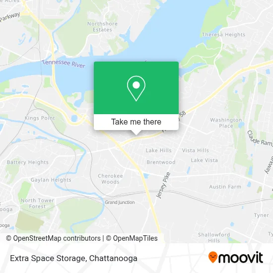 Extra Space Storage map