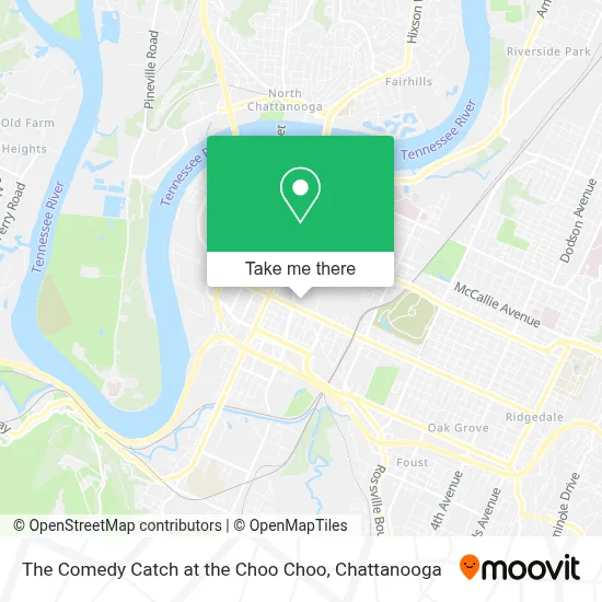 The Comedy Catch at the Choo Choo map