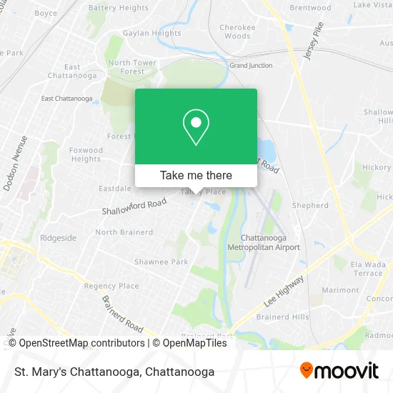St. Mary's Chattanooga map