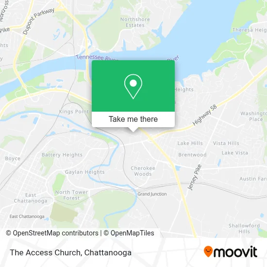 The Access Church map