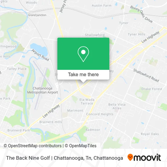 The Back Nine Golf | Chattanooga, Tn map