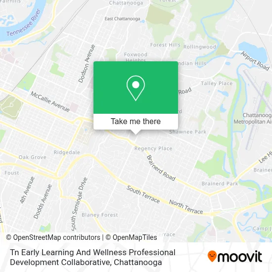 Tn Early Learning And Wellness Professional Development Collaborative map
