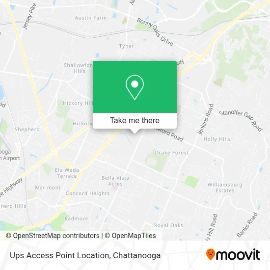 Ups Access Point Location map