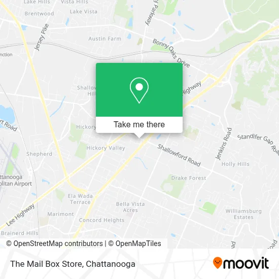 The Mail Box Store map