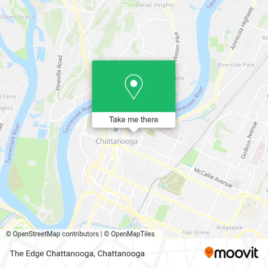 The Edge Chattanooga map
