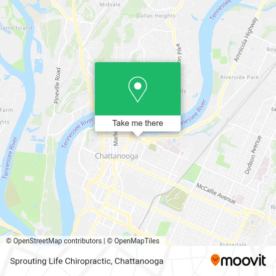 Sprouting Life Chiropractic map