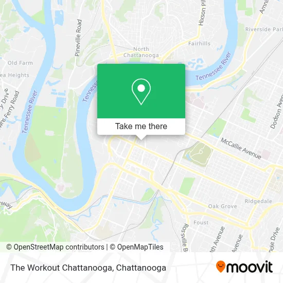 The Workout Chattanooga map