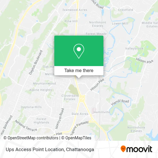 Ups Access Point Location map