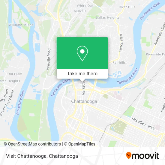Visit Chattanooga map