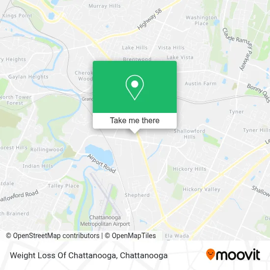 Weight Loss Of Chattanooga map