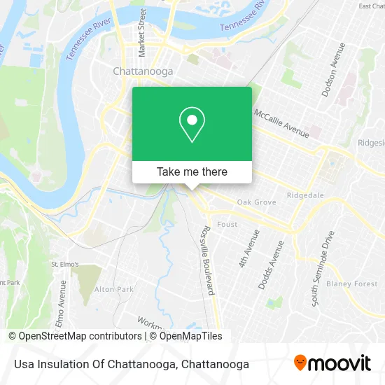 Usa Insulation Of Chattanooga map