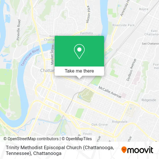 Trinity Methodist Episcopal Church (Chattanooga, Tennessee) map
