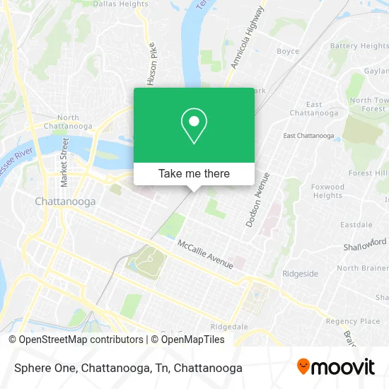 Sphere One, Chattanooga, Tn map