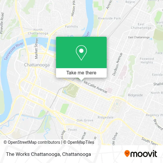 The Works Chattanooga map