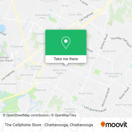 The Cellphone Store - Chattanooga map