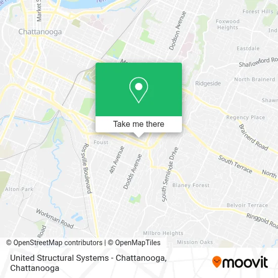 United Structural Systems - Chattanooga map