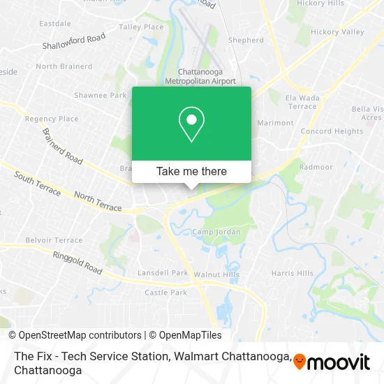 The Fix - Tech Service Station, Walmart Chattanooga map