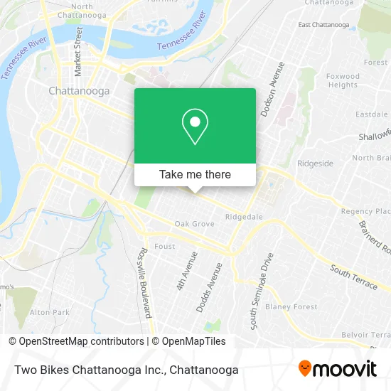 Two Bikes Chattanooga Inc. map