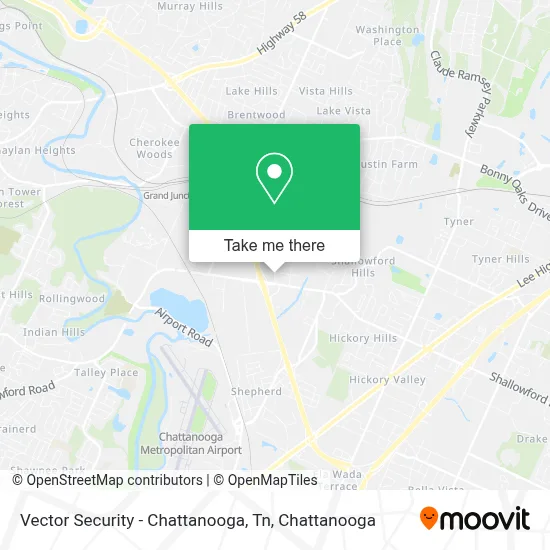 Vector Security - Chattanooga, Tn map